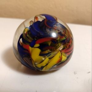 Multi-Color Art Glass Paper Weight